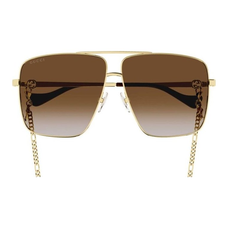 Lunettes de soleil Gucci rectangulaires GG1087S 001 63 10-140 XL