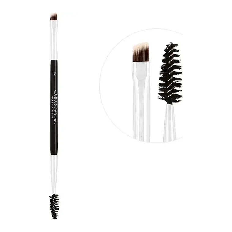Pinceau Sourcils Biseauté Double Embout Brush 12